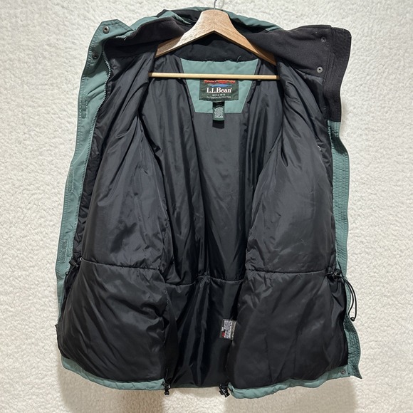 Vintage L.L. Bean Women's Rain Jacket Thinsulate Lined Coat Green Size‎ Large - Picture 6 of 16